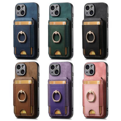 For iPhone 6 Plus / 6s Plus Retro Splitable Magnetic Stand Card Bag Leather Phone Case(Purple) - More iPhone Cases by buy2fix | Online Shopping UK | buy2fix