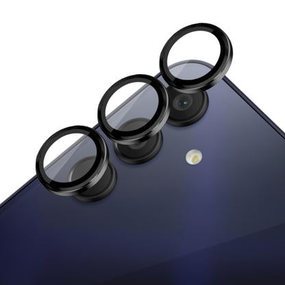 For Samsung Galaxy A15 4G / 5G NORTHJO Camera LensCD Vein Metal Ring Tempered Glass Film(Black) - Galaxy Tempered Glass by NORTHJO | Online Shopping UK | buy2fix