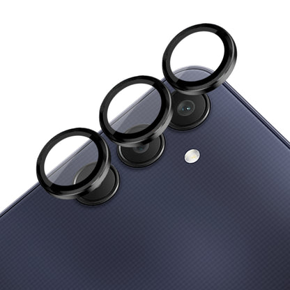 For Samsung Galaxy A25 5G NORTHJO Camera LensCD Vein Metal Ring Tempered Glass Film(Black) - Galaxy Tempered Glass by NORTHJO | Online Shopping UK | buy2fix