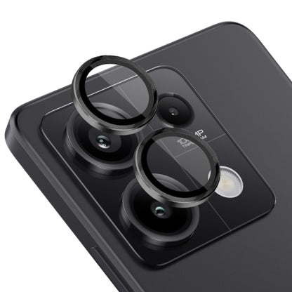 For Xiaomi Redmi Note 13 5G NORTHJO Camera LensCD Vein Metal Ring Tempered Glass Film(Black) -  by NORTHJO | Online Shopping UK | buy2fix
