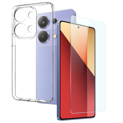 For Xiaomi Redmi Note 13 Pro 4G NORTHJO Transparent TPU Phone Case with Tempered Glass Film(Transparent) - Xiaomi Cases by NORTHJO | Online Shopping UK | buy2fix