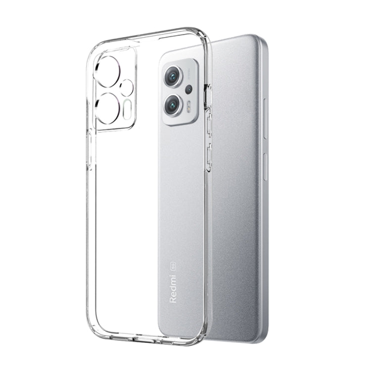 For Xiaomi Redmi Note 11T Pro 4G / 5G NORTHJO Transparent TPU Phone Case with Tempered Glass Film(Transparent) - Xiaomi Cases by NORTHJO | Online Shopping UK | buy2fix