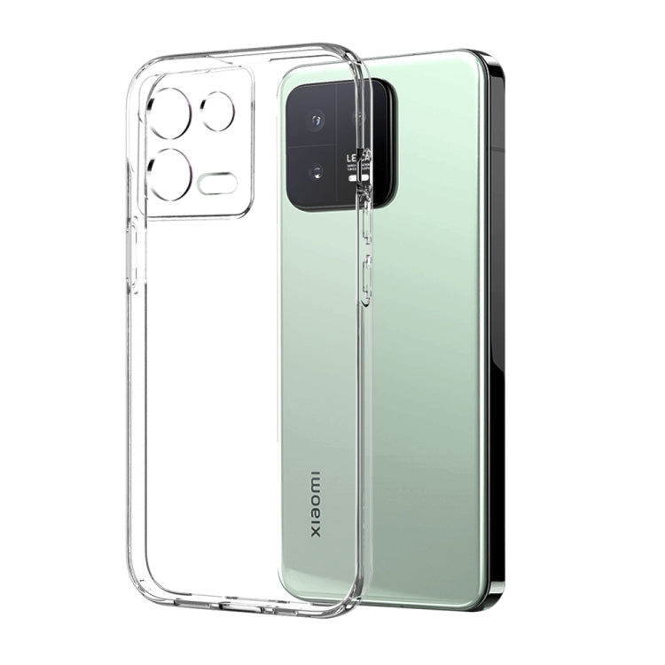 For Xiaomi 13 5G NORTHJO Transparent TPU Phone Case with Tempered Glass Film(Transparent) - Xiaomi Cases by NORTHJO | Online Shopping UK | buy2fix
