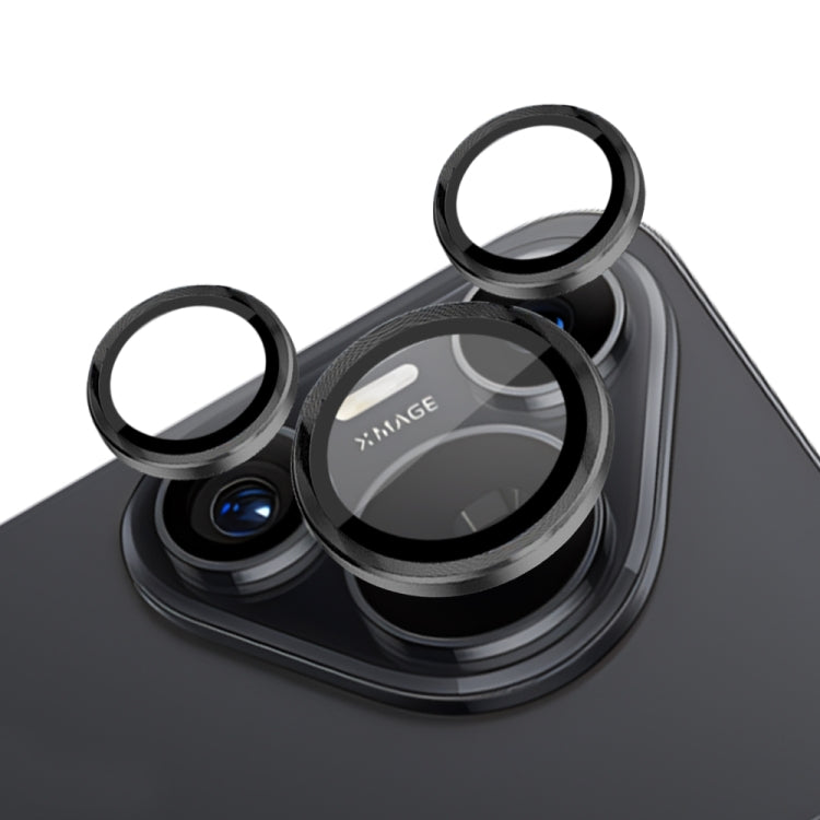 For Huawei Pura 70 NORTHJO Camera Lens CD Vein Metal Ring Tempered Glass Film(Black) - Huawei Tempered Glass by NORTHJO | Online Shopping UK | buy2fix