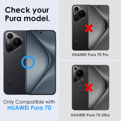 For Huawei Pura 70 NORTHJO Camera Lens CD Vein Metal Ring Tempered Glass Film(Black) - Huawei Tempered Glass by NORTHJO | Online Shopping UK | buy2fix