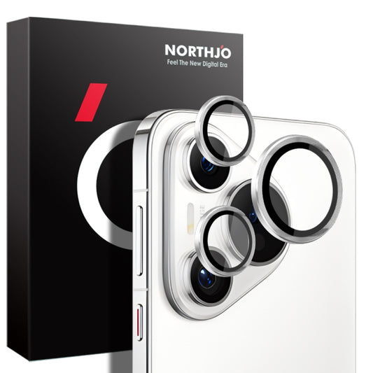 For Huawei Pura 70 NORTHJO Camera Lens CD Vein Metal Ring Tempered Glass Film(Silver) - Huawei Tempered Glass by NORTHJO | Online Shopping UK | buy2fix