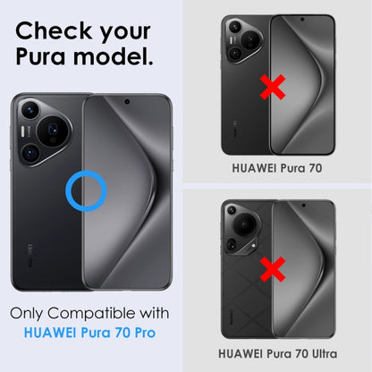 For Huawei Pura 70 Pro NORTHJO Camera Lens CD Vein Metal Ring Tempered Glass Film(Black) - Huawei Tempered Glass by NORTHJO | Online Shopping UK | buy2fix