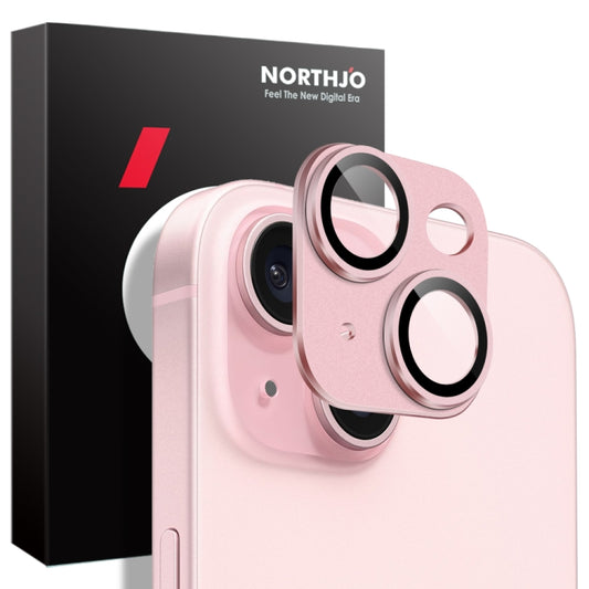 For iPhone 15 / 15 Plus NORTHJO Matte Camera Lens Protector Tempered Glass Rear Lens Film(Pink) - iPhone 15 Tempered Glass by NORTHJO | Online Shopping UK | buy2fix
