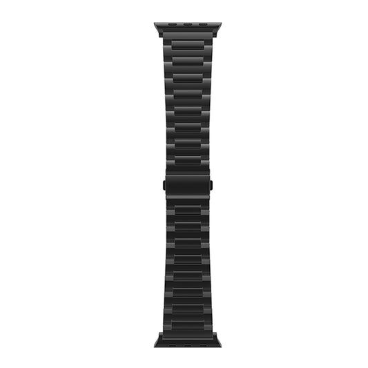 For Apple Watch SE 2023 44mm I-Shaped Titanium Watch Band(Black) by buy2fix