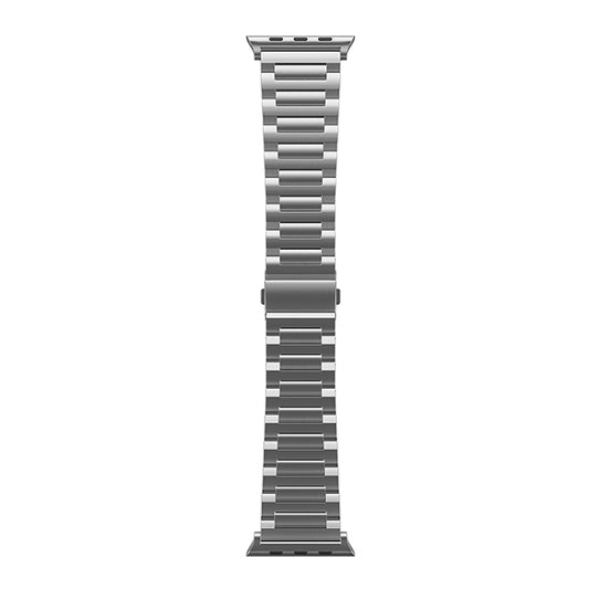 For Apple Watch SE 2023 44mm I-Shaped Titanium Watch Band(Grey) by buy2fix