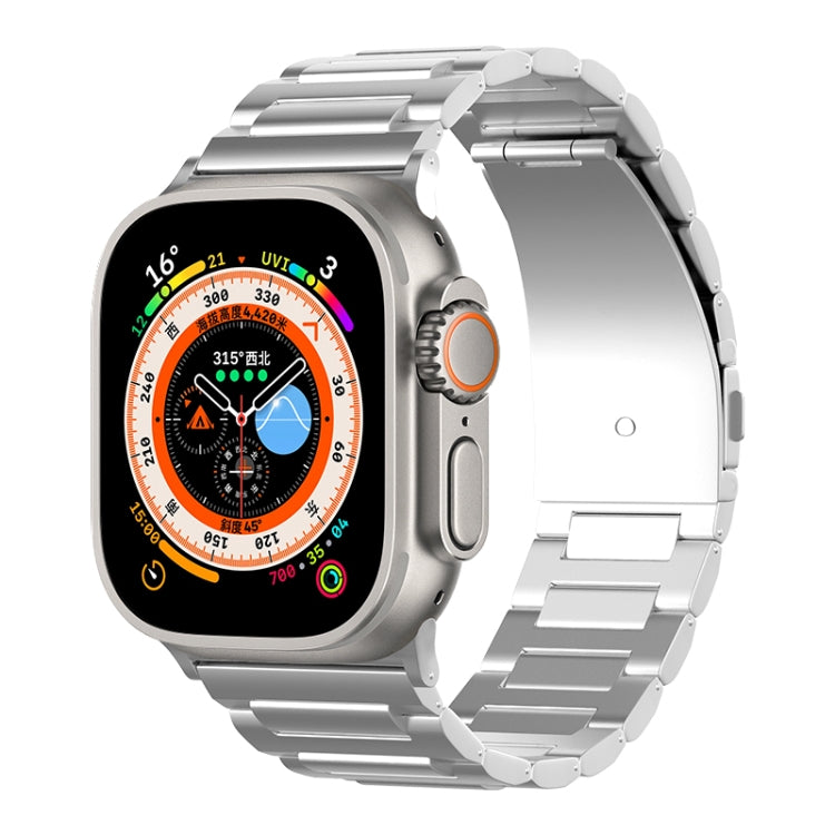 For Apple Watch Series 8 45mm I-Shaped Titanium Watch Band(Sliver) by buy2fix