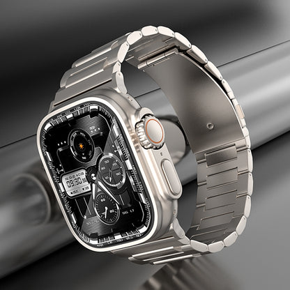 For Apple Watch Ultra 49mm I-Shaped Titanium Watch Band(Titanium) by buy2fix