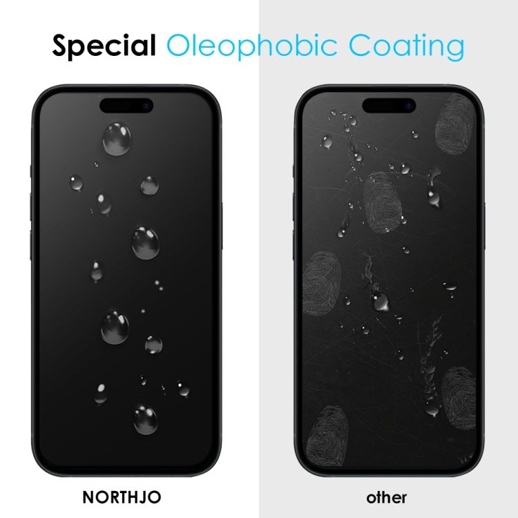 For iPhone 15 Plus NORTHJO A++ 28 Degree Privacy Full Glue Silk Printing Tempered Glass Film - iPhone 15 Plus Tempered Glass by NORTHJO | Online Shopping UK | buy2fix