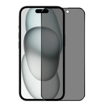 For iPhone 15 NORTHJO A++ 28 Degree Privacy Full Glue Silk Printing Tempered Glass Film - iPhone 15 Tempered Glass by NORTHJO | Online Shopping UK | buy2fix