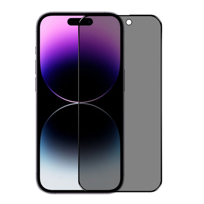 For iPhone 14 Pro NORTHJO A++ 28 Degree Privacy Full Glue Silk Printing Tempered Glass Film - iPhone 14 Pro Tempered Glass by NORTHJO | Online Shopping UK | buy2fix