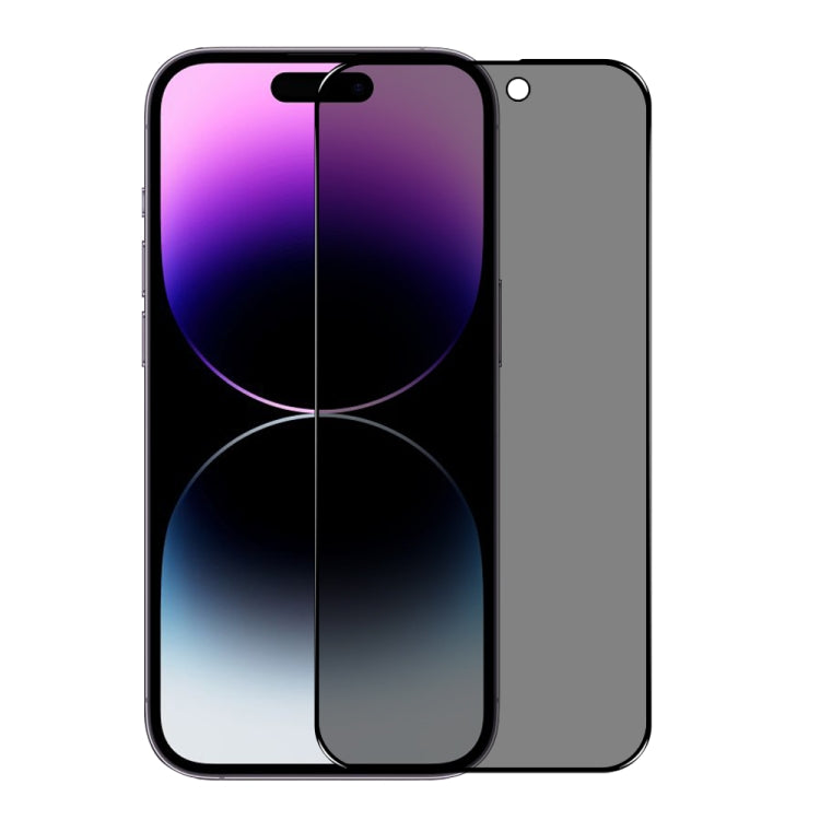For iPhone 14 Pro Max NORTHJO A++ 28 Degree Privacy Full Glue Silk Printing Tempered Glass Film - iPhone 14 Pro Max Tempered Glass by NORTHJO | Online Shopping UK | buy2fix