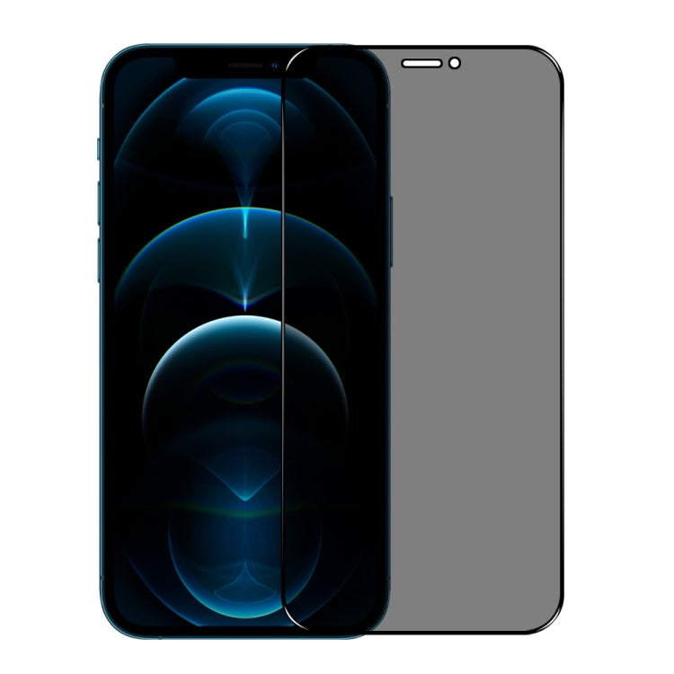 For iPhone 12 Pro Max NORTHJO A++ 28 Degree Privacy Full Glue Silk Printing Tempered Glass Film - iPhone 12 Pro Max Tempered Glass by NORTHJO | Online Shopping UK | buy2fix