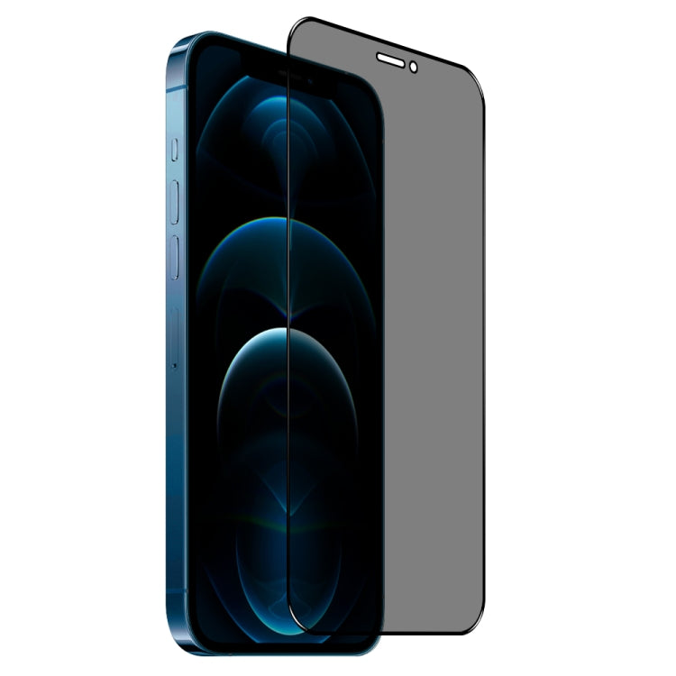 For iPhone 12 Pro Max NORTHJO A++ 28 Degree Privacy Full Glue Silk Printing Tempered Glass Film - iPhone 12 Pro Max Tempered Glass by NORTHJO | Online Shopping UK | buy2fix