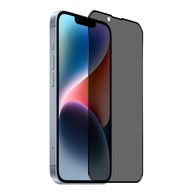 For iPhone 14 Plus / 13 Pro Max NORTHJO A++ 28 Degree Privacy Full Glue Silk Printing Tempered Glass Film - iPhone 14 Plus Tempered Glass by NORTHJO | Online Shopping UK | buy2fix