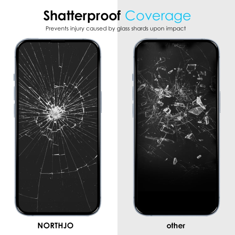 For iPhone 14 / 13 Pro / 13 NORTHJO A++ 28 Degree Privacy Full Glue Silk Printing Tempered Glass Film - iPhone 14 Tempered Glass by NORTHJO | Online Shopping UK | buy2fix