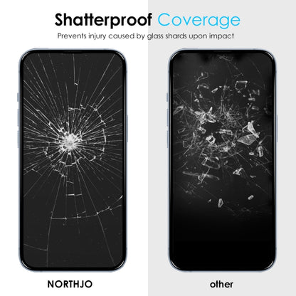 For iPhone 14 / 13 Pro / 13 NORTHJO A++ 28 Degree Privacy Full Glue Silk Printing Tempered Glass Film - iPhone 14 Tempered Glass by NORTHJO | Online Shopping UK | buy2fix