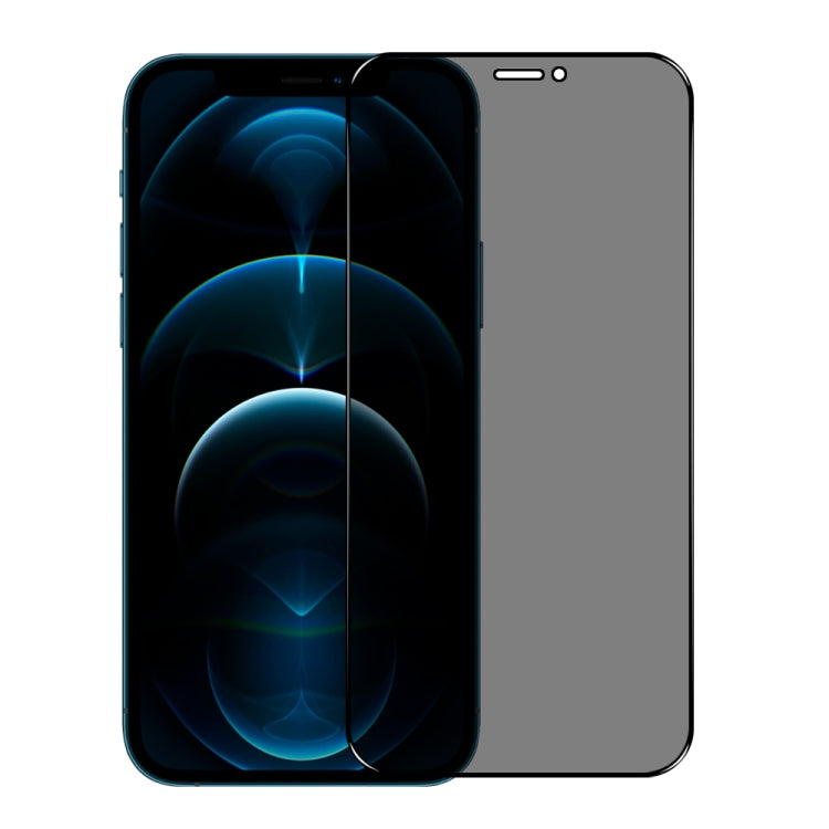 For iPhone 12 / 12 Pro NORTHJO A++ 28 Degree Privacy Full Glue Silk Printing Tempered Glass Film - iPhone 12 / 12 Pro Tempered Glass by NORTHJO | Online Shopping UK | buy2fix