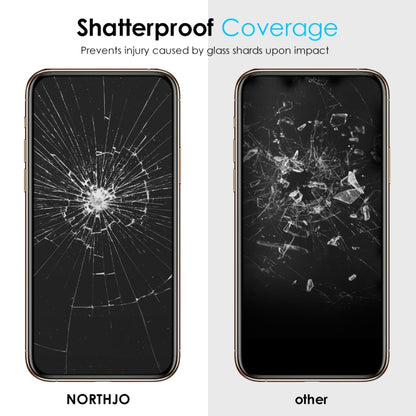 For iPhone 11 Pro Max / XS Max NORTHJO A++ 28 Degree Privacy Full Glue Silk Printing Tempered Glass Film - iPhone 11 Pro Max Tempered Glass by NORTHJO | Online Shopping UK | buy2fix