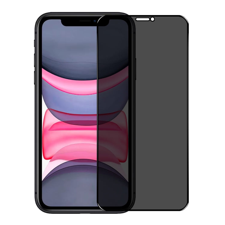 For iPhone 11 / XR NORTHJO A++ 28 Degree Privacy Full Glue Silk Printing Tempered Glass Film - iPhone 11 Tempered Glass by NORTHJO | Online Shopping UK | buy2fix