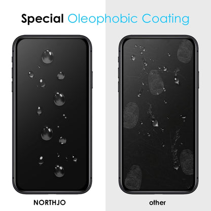 For iPhone 11 / XR NORTHJO A++ 28 Degree Privacy Full Glue Silk Printing Tempered Glass Film - iPhone 11 Tempered Glass by NORTHJO | Online Shopping UK | buy2fix