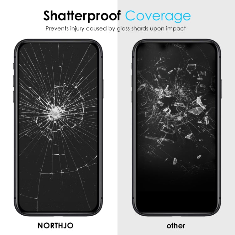 For iPhone 11 / XR NORTHJO A++ 28 Degree Privacy Full Glue Silk Printing Tempered Glass Film - iPhone 11 Tempered Glass by NORTHJO | Online Shopping UK | buy2fix