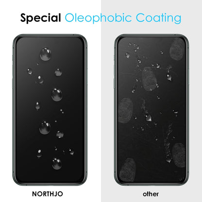 For iPhone 11 Pro / X / XS NORTHJO A++ 28 Degree Privacy Full Glue Silk Printing Tempered Glass Film - iPhone 11 Pro Tempered Glass by NORTHJO | Online Shopping UK | buy2fix