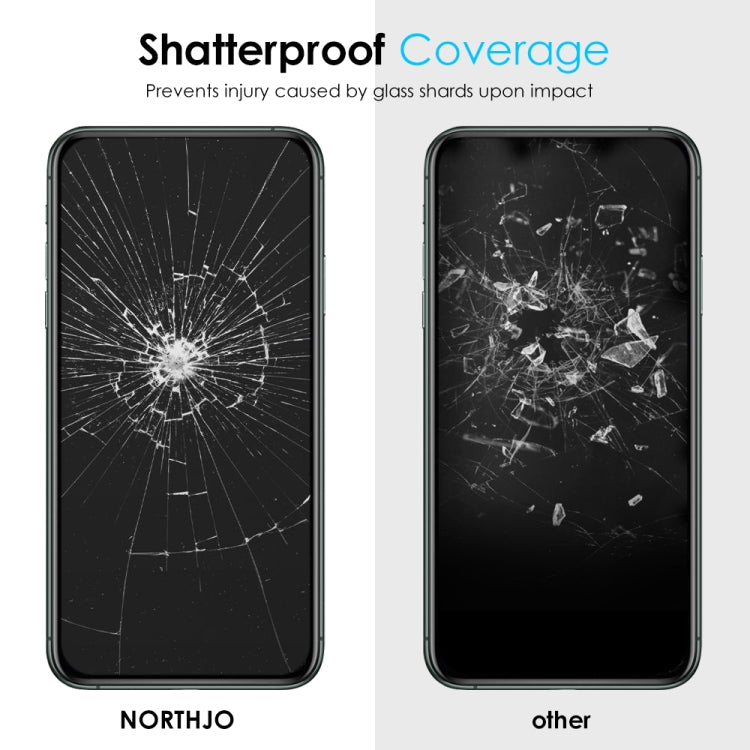 For iPhone 11 Pro / X / XS NORTHJO A++ 28 Degree Privacy Full Glue Silk Printing Tempered Glass Film - iPhone 11 Pro Tempered Glass by NORTHJO | Online Shopping UK | buy2fix