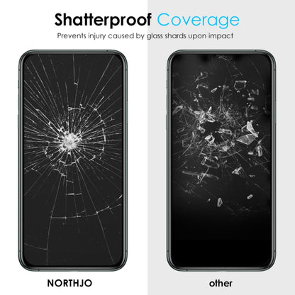 For iPhone 11 Pro / X / XS NORTHJO A++ 28 Degree Privacy Full Glue Silk Printing Tempered Glass Film - iPhone 11 Pro Tempered Glass by NORTHJO | Online Shopping UK | buy2fix