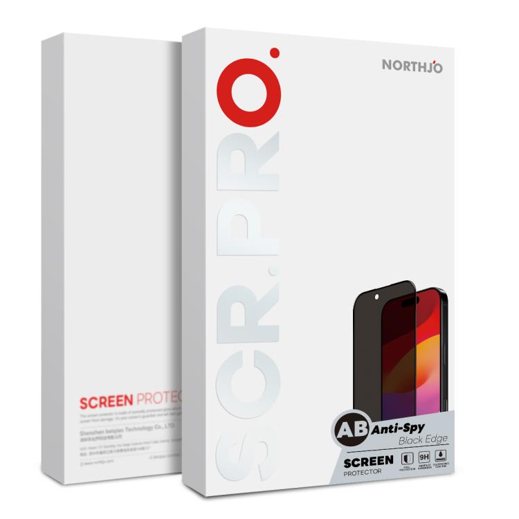 For iPhone 17 Pro NORTHJO A++ 28 Degree Privacy Full Glue Silk Printing Tempered Glass Film - iPhone 17 Pro Tempered Glass by NORTHJO | Online Shopping UK | buy2fix