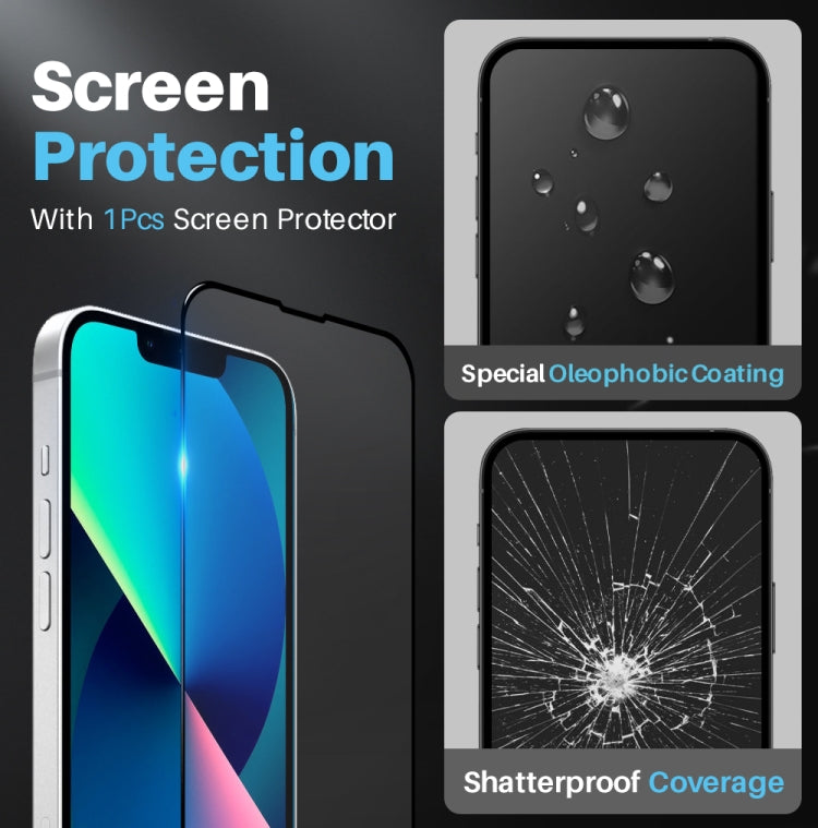 For iPhone 14 Plus NORTHJO 3 in 1 Clear Phone Case with Screen Film + Rear Lens Film - iPhone 14 Plus Cases by NORTHJO | Online Shopping UK | buy2fix