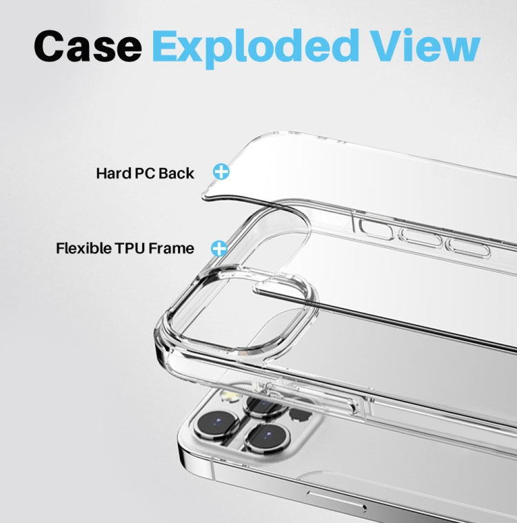 For iPhone 14 Pro NORTHJO 3 in 1 Clear Phone Case with Screen Film + Rear Lens Film - iPhone 14 Pro Tempered Glass by NORTHJO | Online Shopping UK | buy2fix