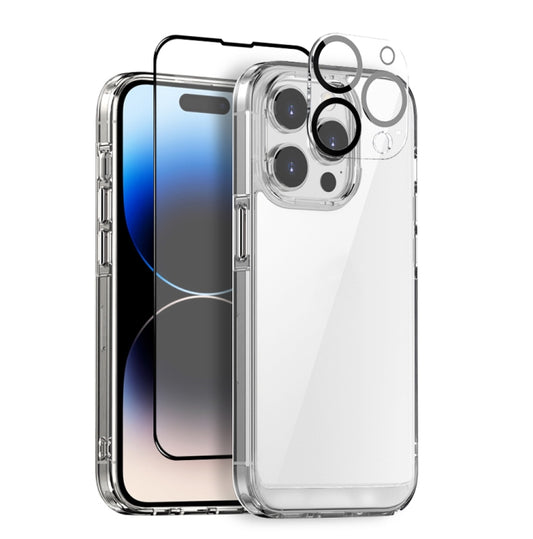 For iPhone 14 Pro Max NORTHJO 3 in 1 Clear Phone Case with Screen Film + Rear Lens Film - iPhone 14 Pro Max Cases by NORTHJO | Online Shopping UK | buy2fix