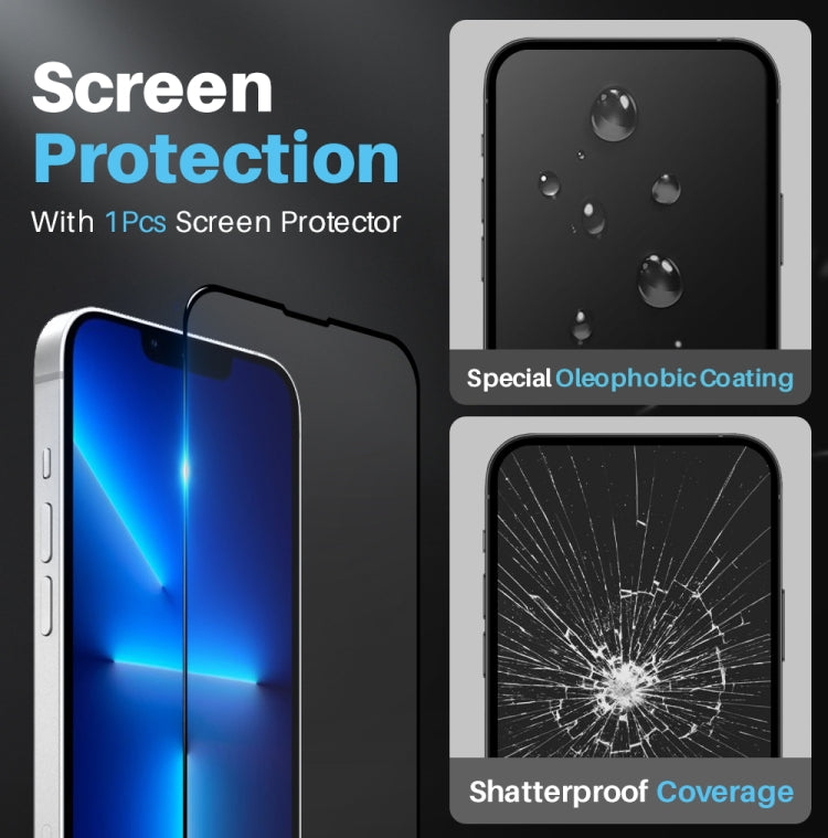 For iPhone 13 Pro Max NORTHJO 3 in 1 Clear Phone Case with Screen Film + Rear Lens Film - iPhone 13 Pro Max Cases by NORTHJO | Online Shopping UK | buy2fix