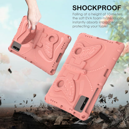 For Samsung Galaxy Tab S9 FE X510 Butterfly Bracket EVA Shockproof Tablet Case(Pink Orange) - Galaxy Tab S9 FE by buy2fix | Online Shopping UK | buy2fix