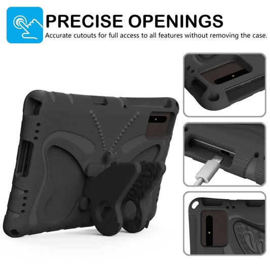 For Samsung Galaxy Tab S9 FE X510 Butterfly Bracket EVA Shockproof Tablet Case(Black) by buy2fix