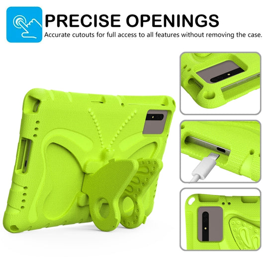 For Samsung Galaxy Tab S9 FE X510 Butterfly Bracket EVA Shockproof Tablet Case(Grass Green) by buy2fix