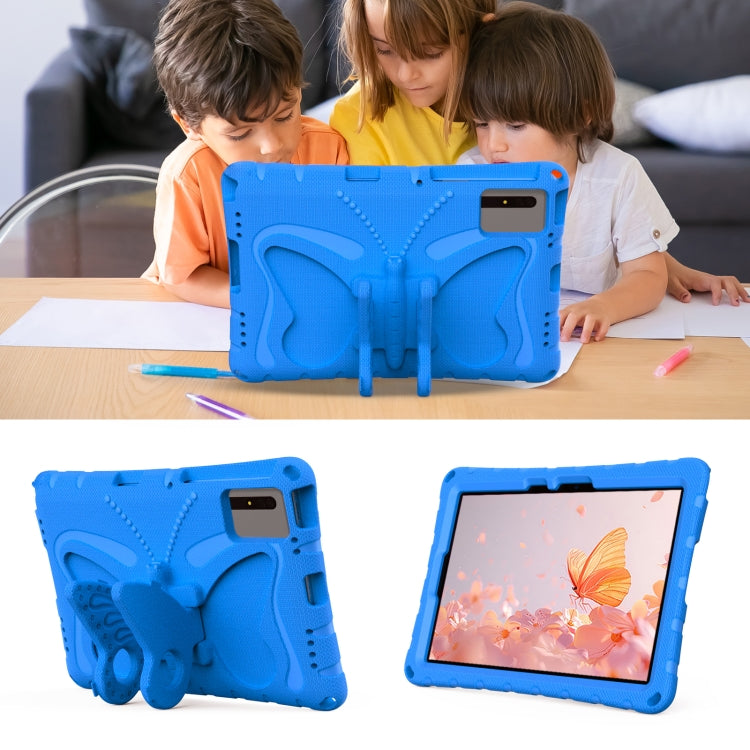 For Samsung Galaxy Tab S9 FE X510 Butterfly Bracket EVA Shockproof Tablet Case(Blue) - Galaxy Tab S9 FE by buy2fix | Online Shopping UK | buy2fix