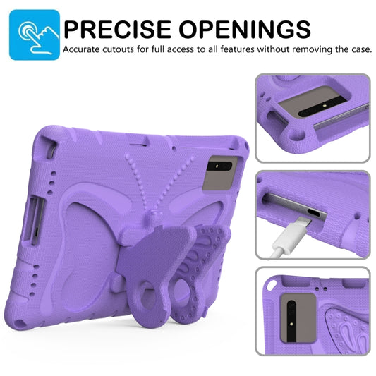 For Samsung Galaxy Tab S9 11 X710 Butterfly Bracket EVA Shockproof Tablet Case(Light Purple) by buy2fix