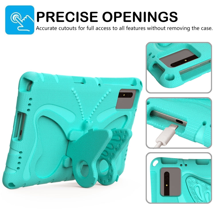 For Samsung Galaxy Tab S9 11 X710 Butterfly Bracket EVA Shockproof Tablet Case(Mint Green) - Other Galaxy Tab PC by buy2fix | Online Shopping UK | buy2fix