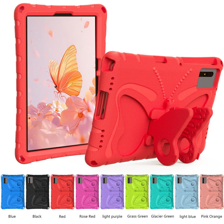 For Samsung Galaxy Tab S8 11 X700N Butterfly Bracket EVA Shockproof Tablet Case(Red) by buy2fix