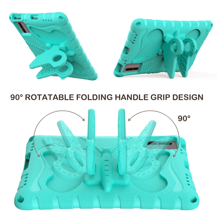 For Samsung Galaxy Tab S8 11 X700N Butterfly Bracket EVA Shockproof Tablet Case(Mint Green) by buy2fix