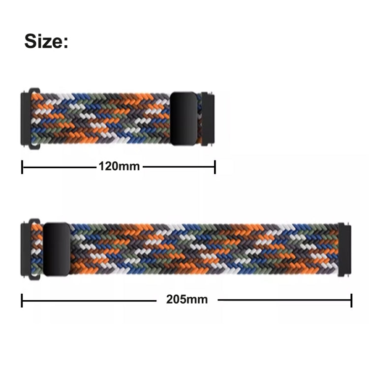 For Samsung Galaxy Fit3 Magnetic Buckle Nylon Braid Watch Band(Colorful White) by buy2fix