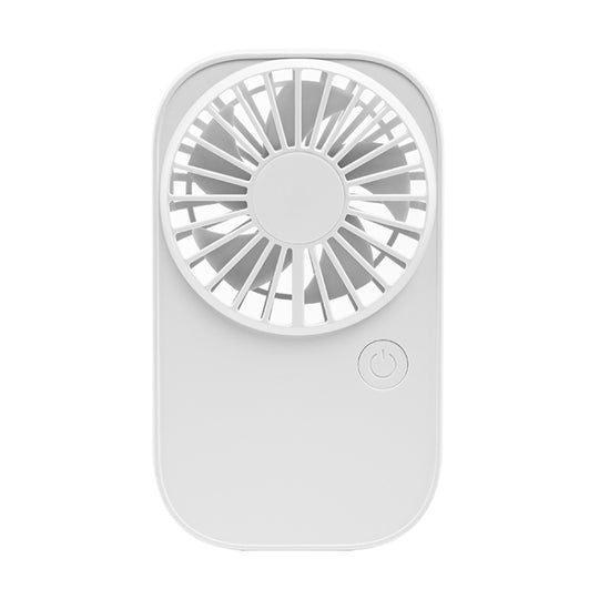 F11 Portable Rechargeable Hanging Neck Fan Cooling Handheld Fan 3 Speeds Desk Fan(White)