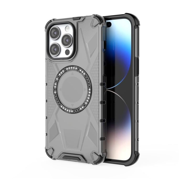 For iPhone 14 Pro Max MagSafe Armor Holder PC Hybrid TPU Phone Case(Black) - iPhone 14 Pro Max Cases by buy2fix | Online Shopping UK | buy2fix