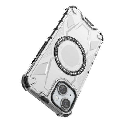 For iPhone 14 MagSafe Armor Holder PC Hybrid TPU Phone Case(Black) by buy2fix